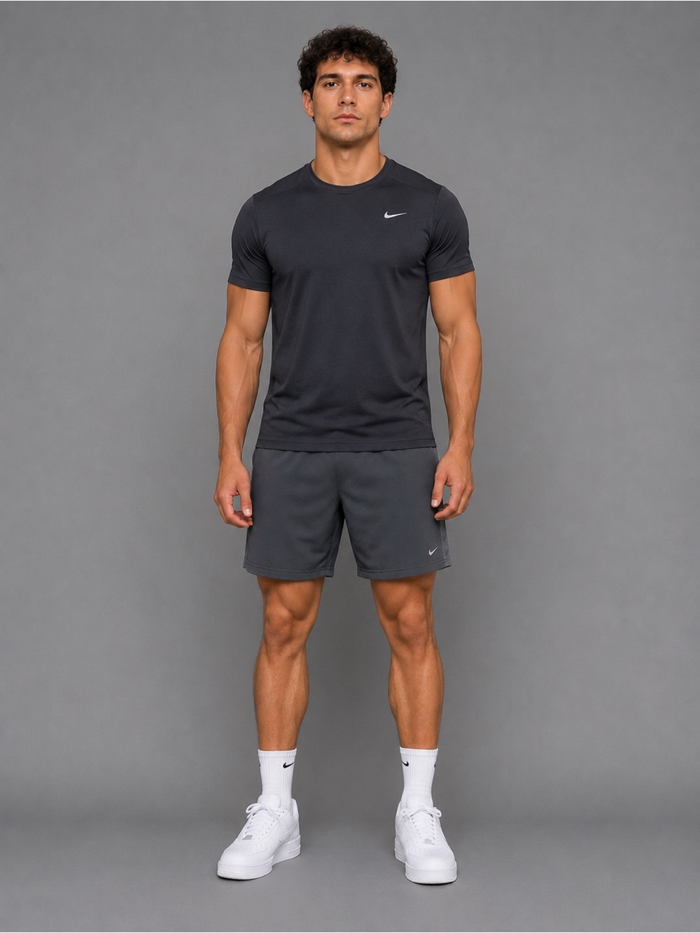 Nike Dri-FIT Men’s Gray Athletic Training Shorts Size Large Zip Pocket